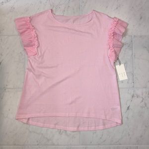 Ruffle Sleeve Tee - NWT